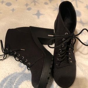 H&M Divided Black Heeled Booties (US 10)